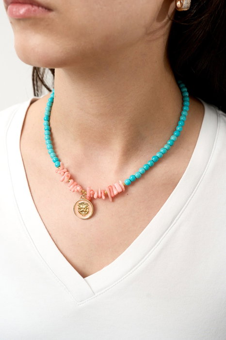 Heliophilia Silver Collar Multicolor con Cuerpo de Metal Lacado